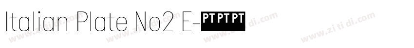 Italian Plate No2 E字体转换